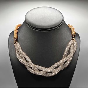 Crushed Crystal Elegant Necklace | 18in with 1 1/2in Extender|